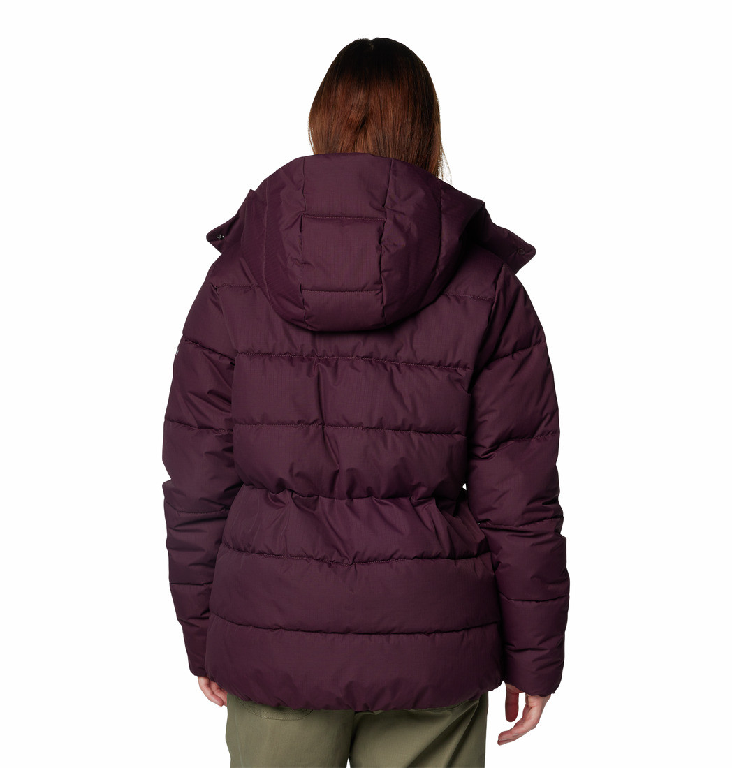 Columbia Giotto Termico Donna Longhorn Ridge, Giacca Invernale Isolata Con Tecnologia Omni-Heat Infinity, Marrone Cammello, Taglia S, Cappuccio Rimovibile